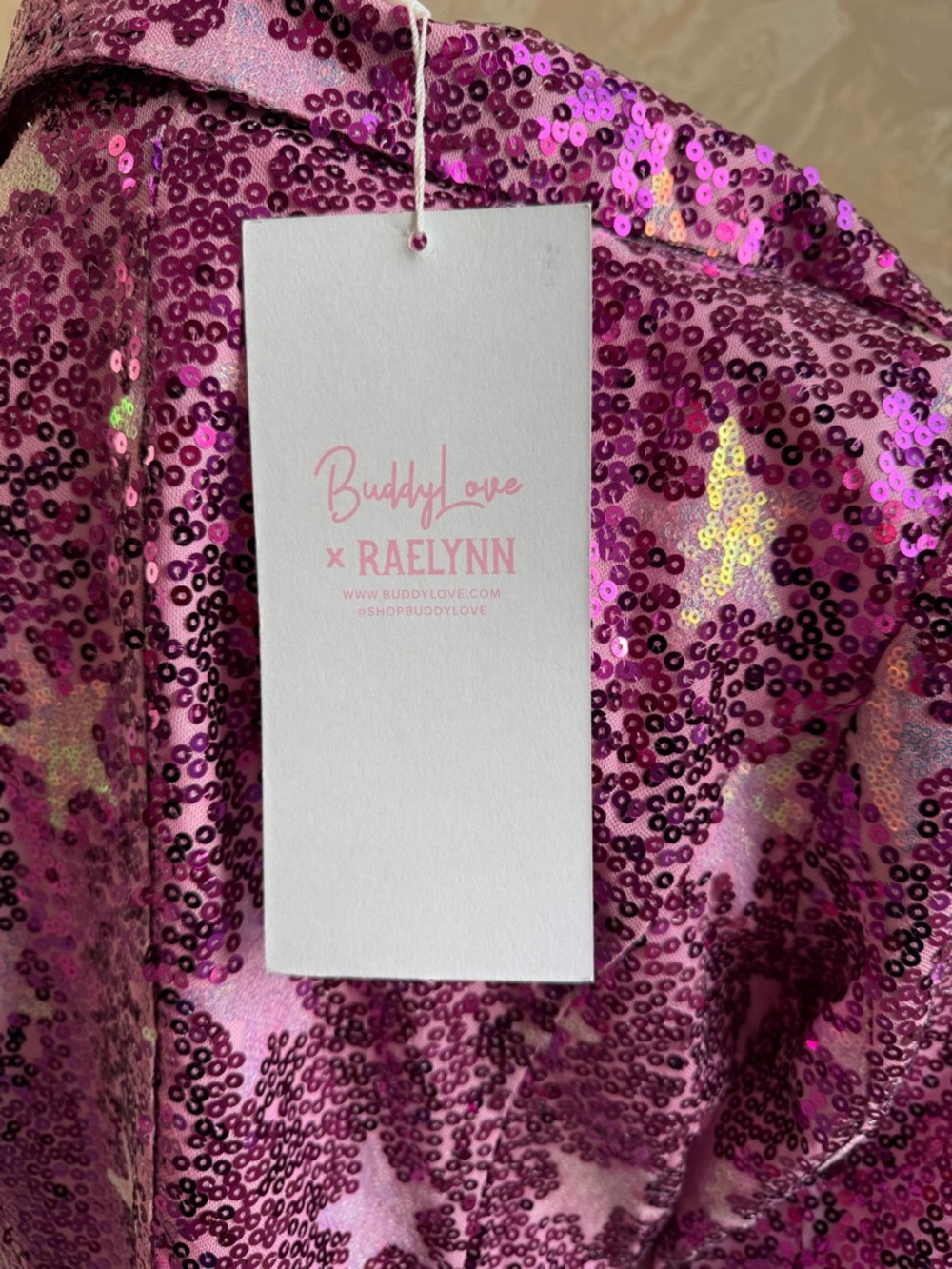 Buddy Love Pink Riley Sequin Blazer Dress- NWT size small - Picture 5 of 7
